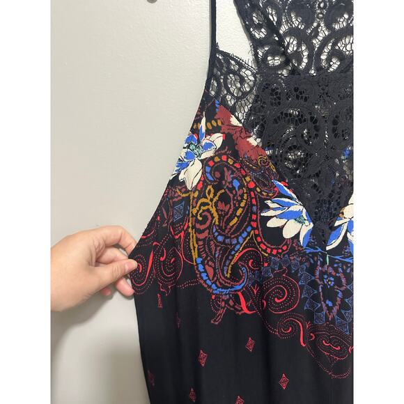 INTIMATELY FREE PEOPLE "Who’s Sorry Now" Floral Lace Mini Slip Dress Size Large - Picture 4 of 8